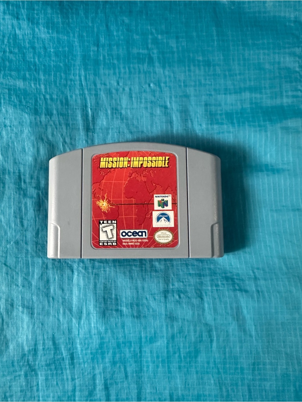 Nintendo Mission: Impossible N64 Cartridge - Gray with Red Label
